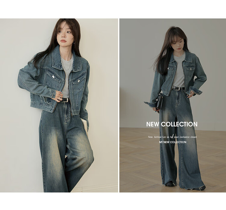 Mt [Japanese Street Style] Spring Collection, Casual Retro Colorful Denim Zip-Up Jacket 5