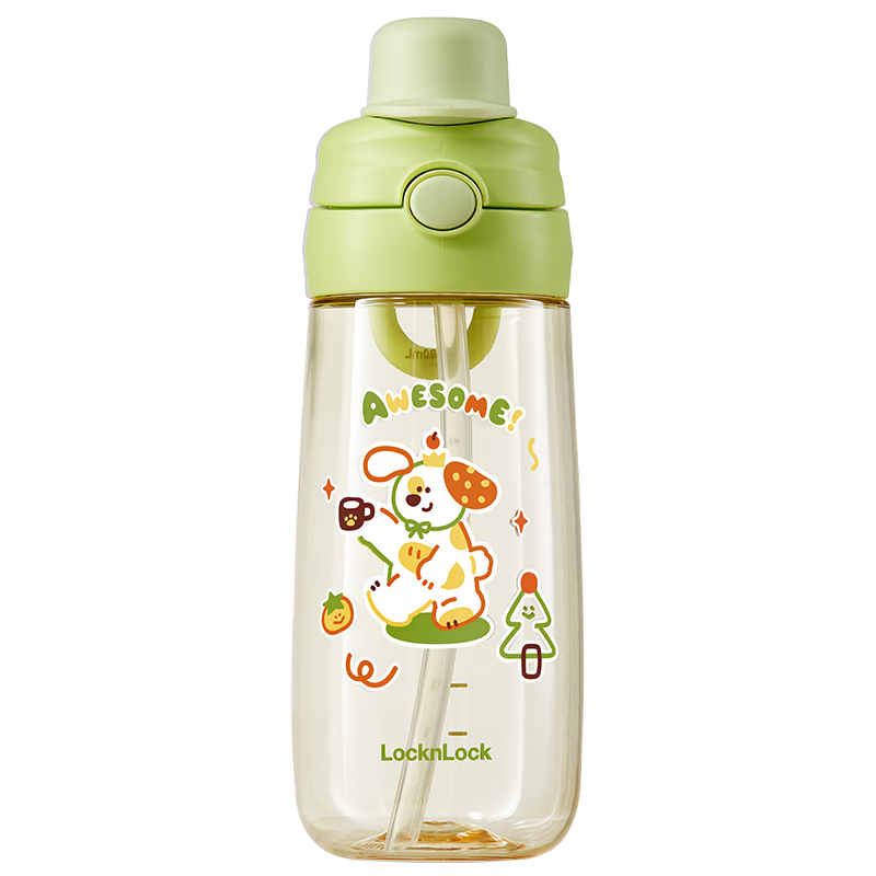 Lock&Lock Kids Water Bottle 6-12 Years Summer Straw Cup Primary School Student PPSU Portable Drinking Bottle