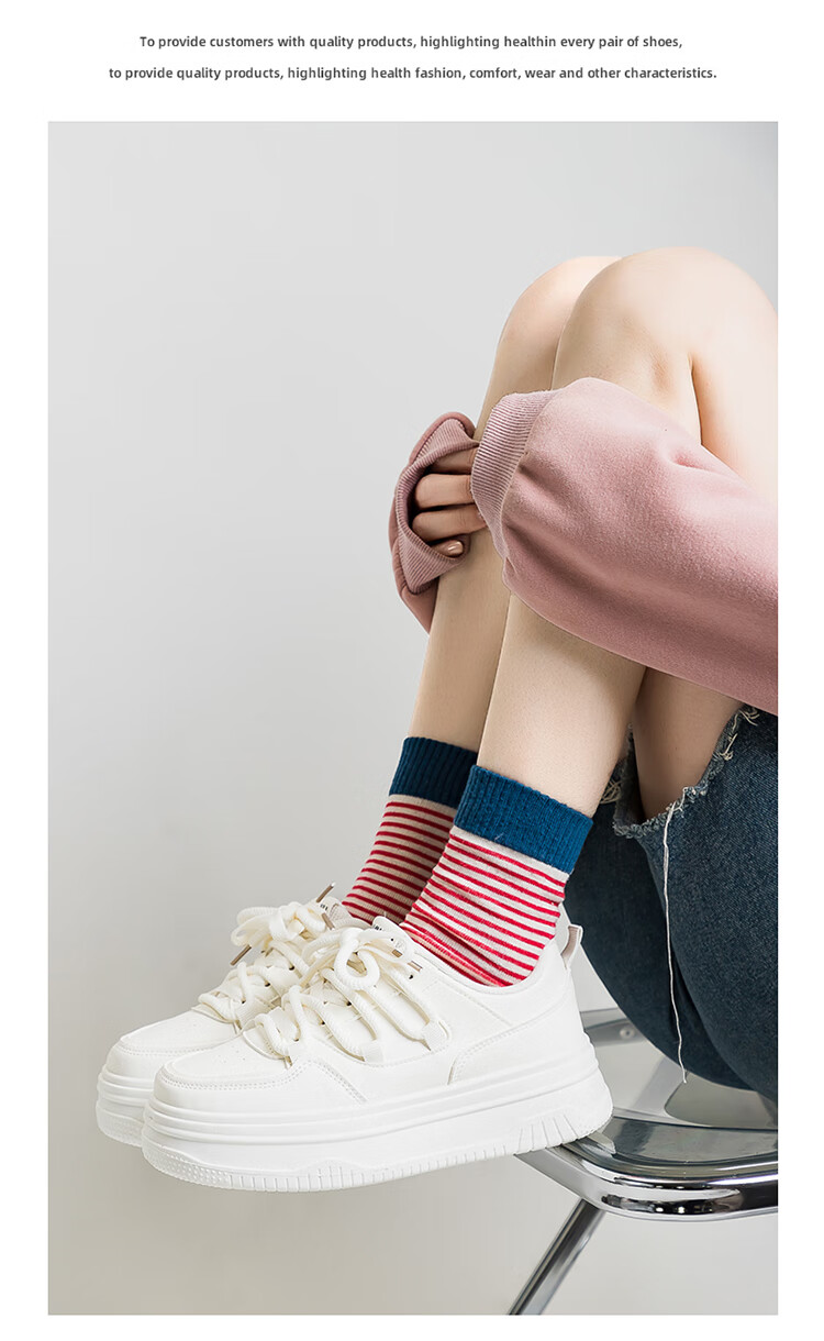 Global 2026 Original Trendy Versatile White Sneakers Fashion New Spring Design Black Pink Casual Thick Sole Women's Shoes 16
