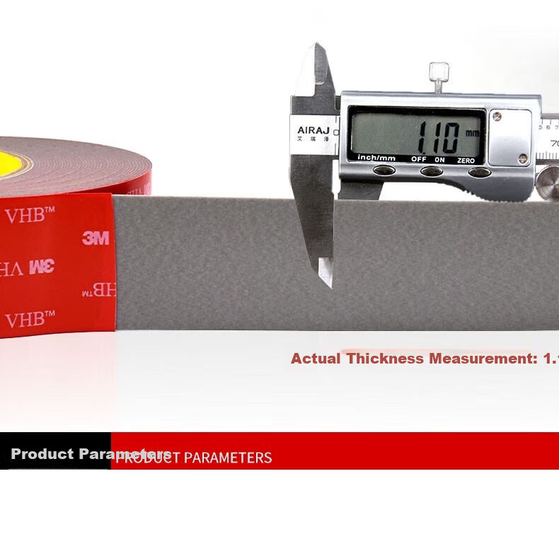 3M Double-Sided Tape Waterproof Heat-Resistant Office Stationery/ETC Use/Home Use 110GF Wide 10mm*3 3M Thick 1.1mm Single Roll 2