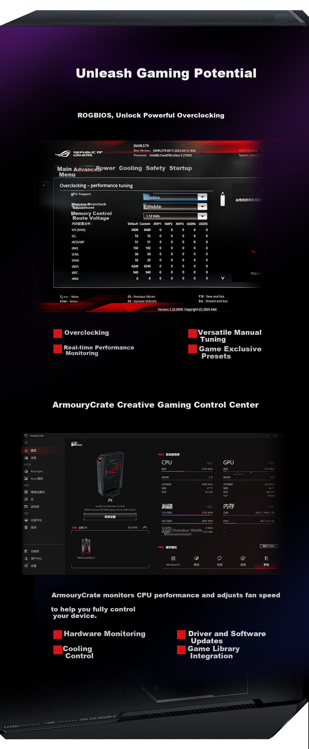 ROG NUC 2025 Gaming Mini PC with Dedicated Graphics Card, High-Performance AI Desktop Computer (Ultra 9-275HX, 32GB RAM, 2TB Storage, RTX5070TI GPU) 5