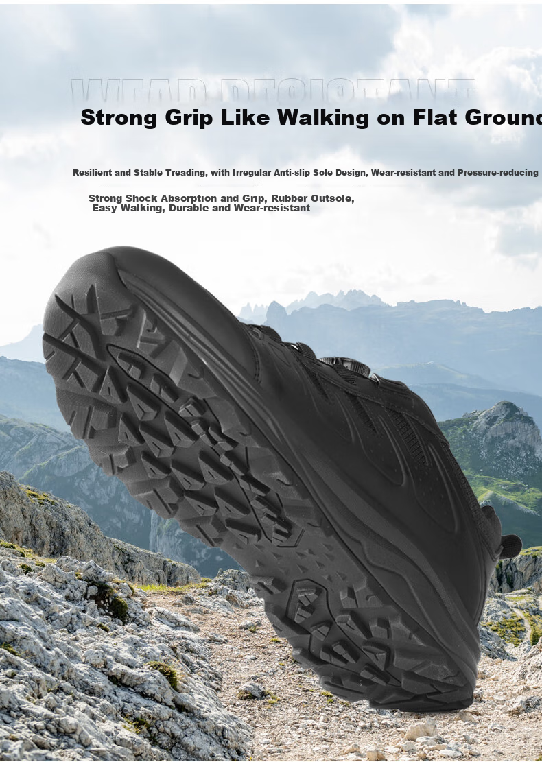 3515 Men's New Comfortable Breathable Non-Slip Wear-Resistant Mesh Outdoor Running Shoes Hiking Shoes, Black, Size 40 7