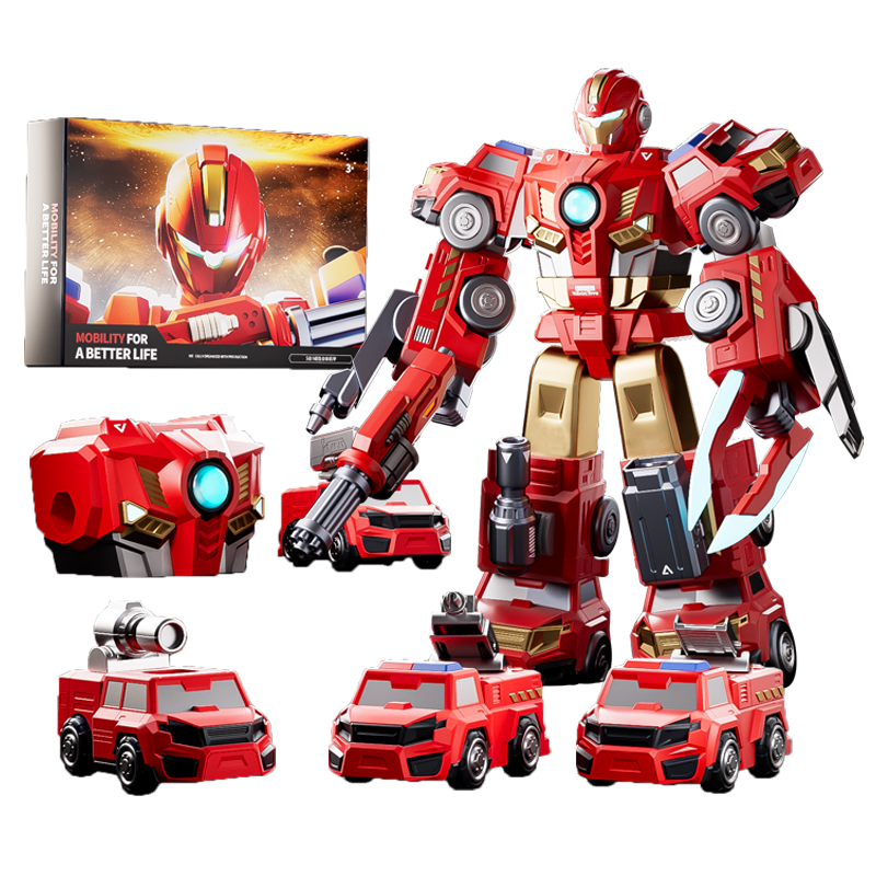 AoZhiJia Children's Transformable Magnetic Robot Toy, Mecha Robot, for Ages 3-6, Transforming Toy Car, Birthday Gift for Boys