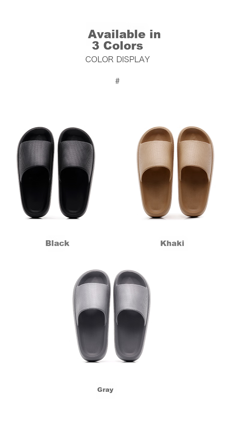 GUOLUOFEI Thick-Soled Slip-On Sandals for Men And Women, Summer Indoor Home Wear, Height-Increasing, Extra Large Size, Couple Slippers, Navy Blue, Size 40-41 9