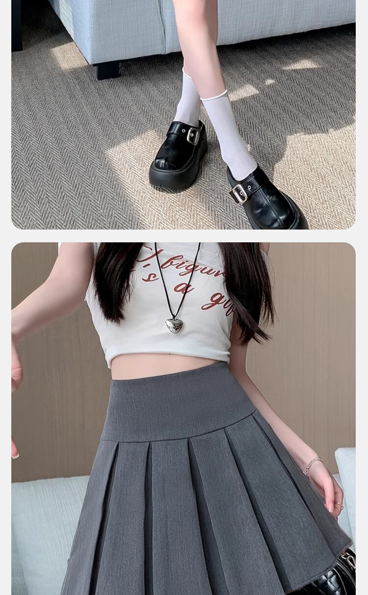 Borui Women's Blazer High-Waist Slimming JK Pleated A-Line Skirt Anti-Exposure Short Skirt Summer 2025 New Arrival 12