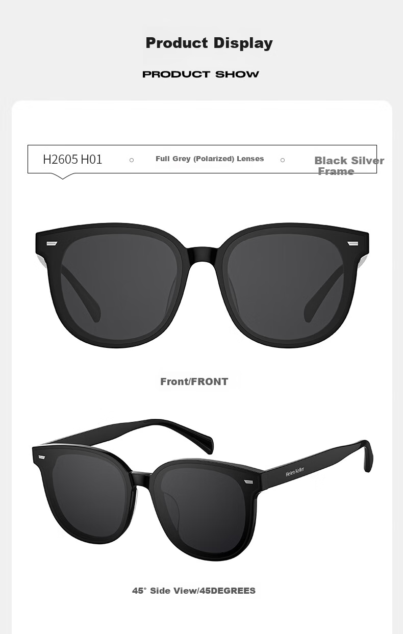 HELEN KELLER Sunglasses for Men And Women, UV Protection, Slimming Effect, Driving And Outdoor Use, Sun Protection Glasses H2605N08 8