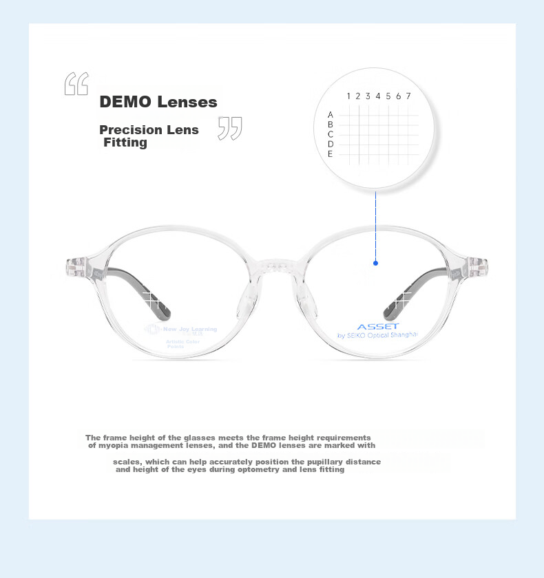 SEIKO ASSET Series Eyeglass Frames, Selected for Teenagers And Students, Myopia Glasses Frame AK0093 WB, 48mm 4