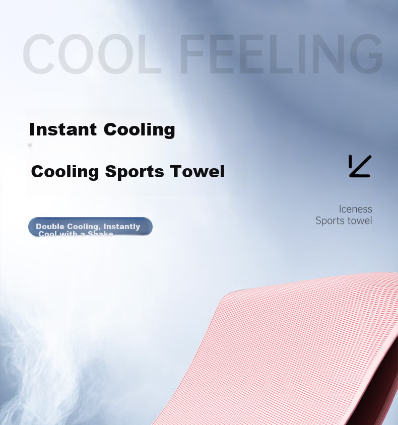 ANTA Cooling Sports Towel, Outdoor Swimming Fitness Quick-Dry Portable Travel Swimming Cool-Touch Non-Stick Blue 1