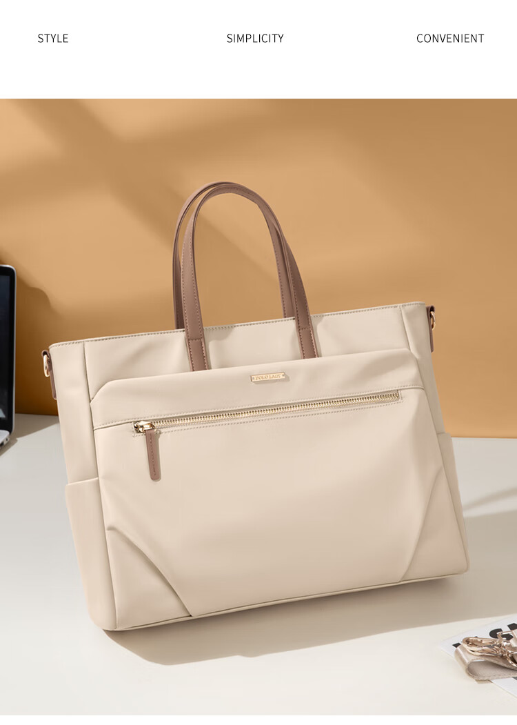 POLO Handbag, Women's Shoulder Bag, Ladies' 14-Inch Laptop Bag, Business Travel Office Bag, Gift for Girlfriend 7