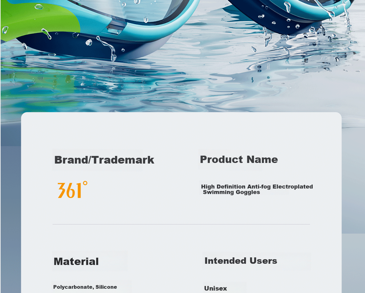 361° Kids Swimming Goggles Youth Professional Training HD Waterproof Anti-Fog Small Frame Swim Goggles for Swimming and Diving 18
