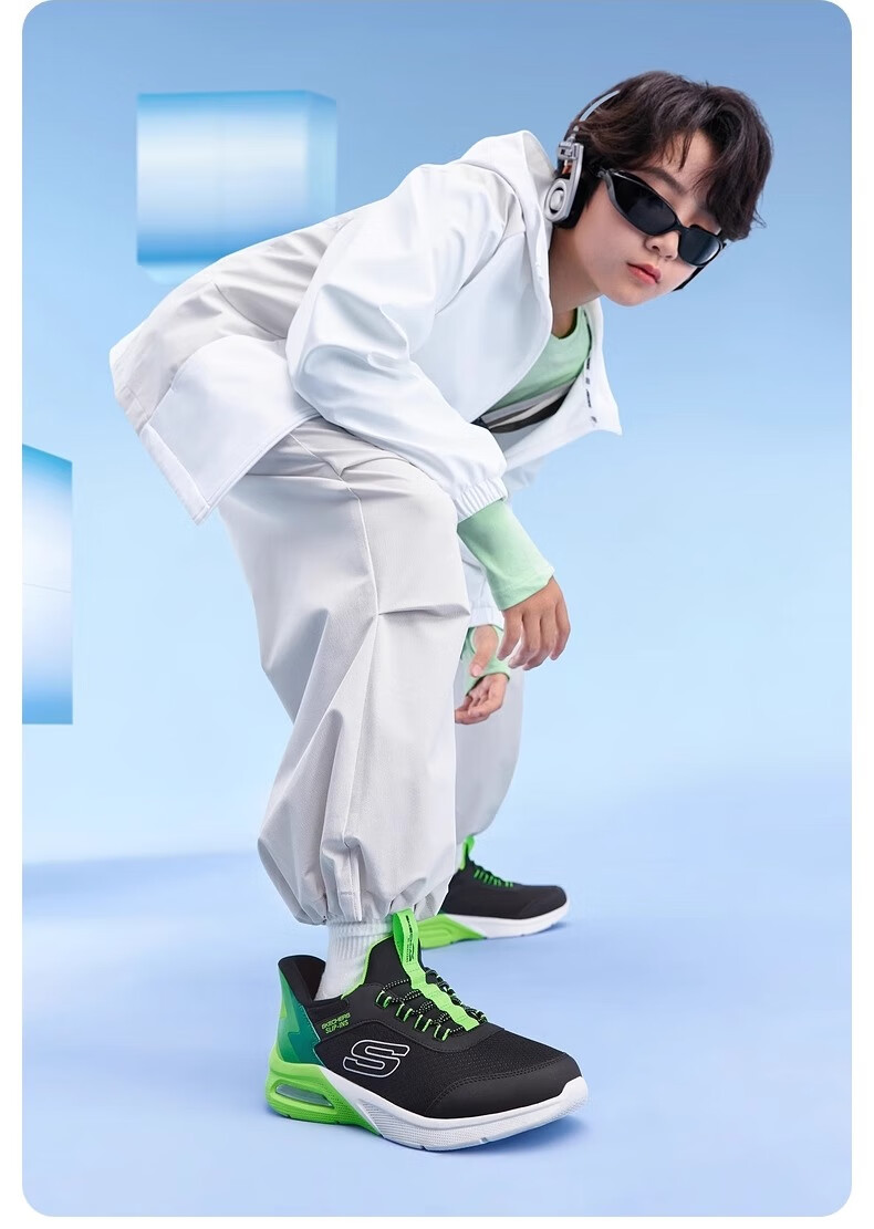 Skechers Kids' Self-Owned Comfortable Stable Lightweight Sports Shoes Boys' Fashion All-Match Classic Casual 403890L 9