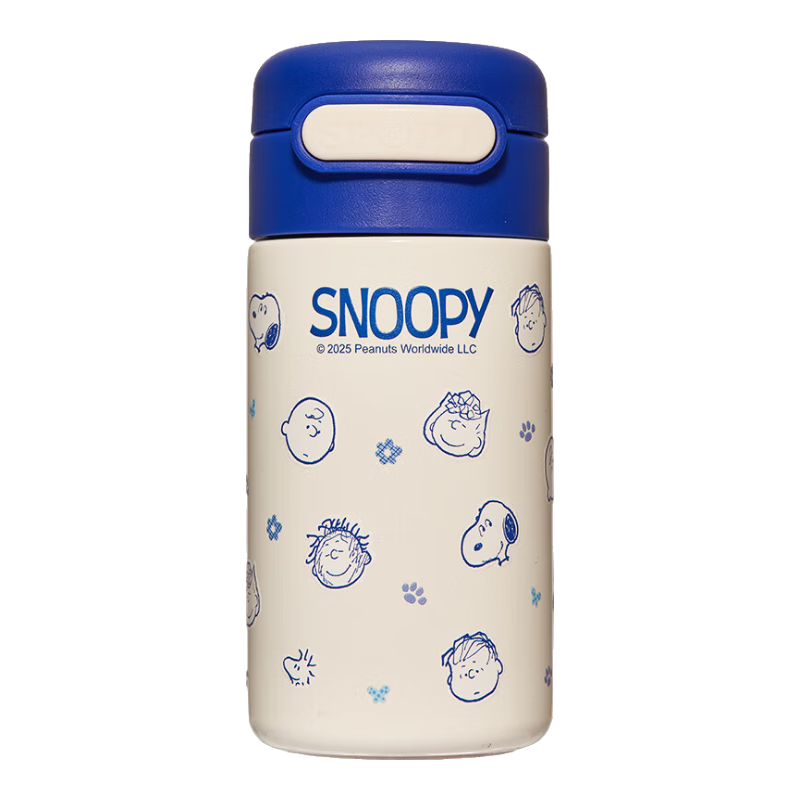 SNOOPY Insulated Mug, Small Capacity, 316 Stainless Steel, Mini Straw Pocket Cup, Compact Portable Water Bottle for Students, Men And Wome