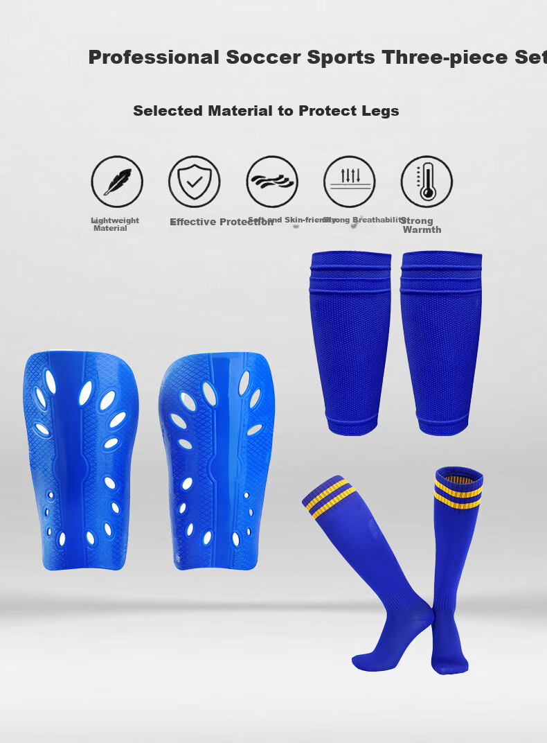 VICTORIATOURIST Soccer Shin Guards, Soccer Socks Three-Piece Set, Adult And Children Sports Socks, Professional Competition Insertable Protective Gear Sock Set 1