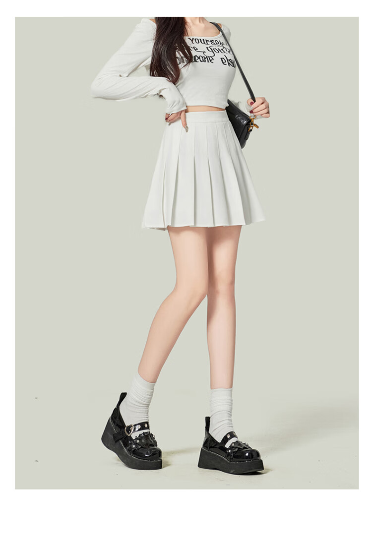 Ziyu Style Pleated Skirt for Women Petite High Waist Slimming Anti-Exposure Blazer Mini Skirt 2026 New Summer Bodycon Half Skirt 27