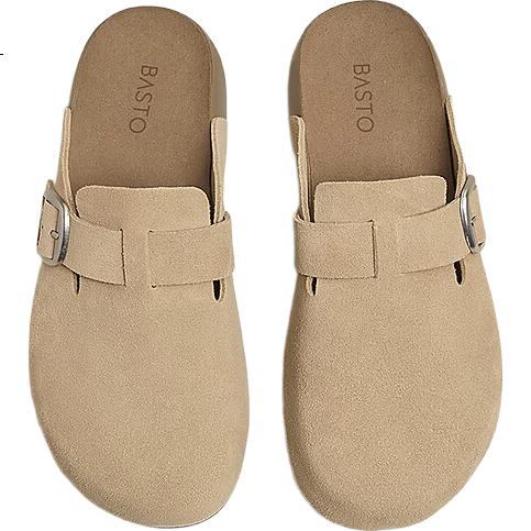 BASTO [Pistachio] Women's Thick-Soled Birkenstock-Style Slippers for Outdoor Wear, Fall 2026, A9080BH5