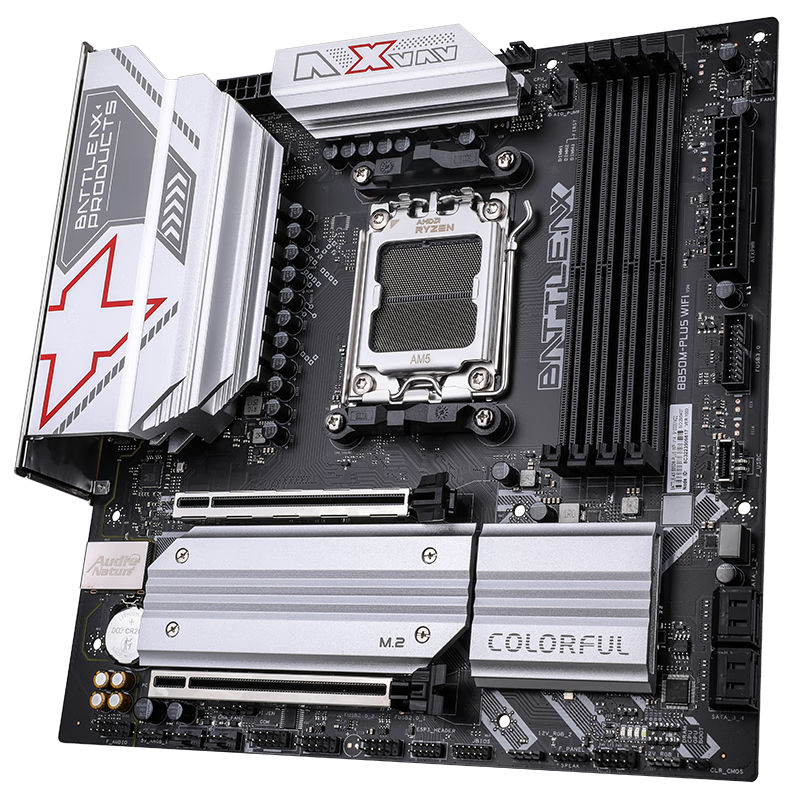 Colorful BATTLE-AX B850M-PLUS WIFI V14 Black Blade Motherboard Supports CPU 7800X3D/9800X3D/9600X (AMD B850/socket AM5)