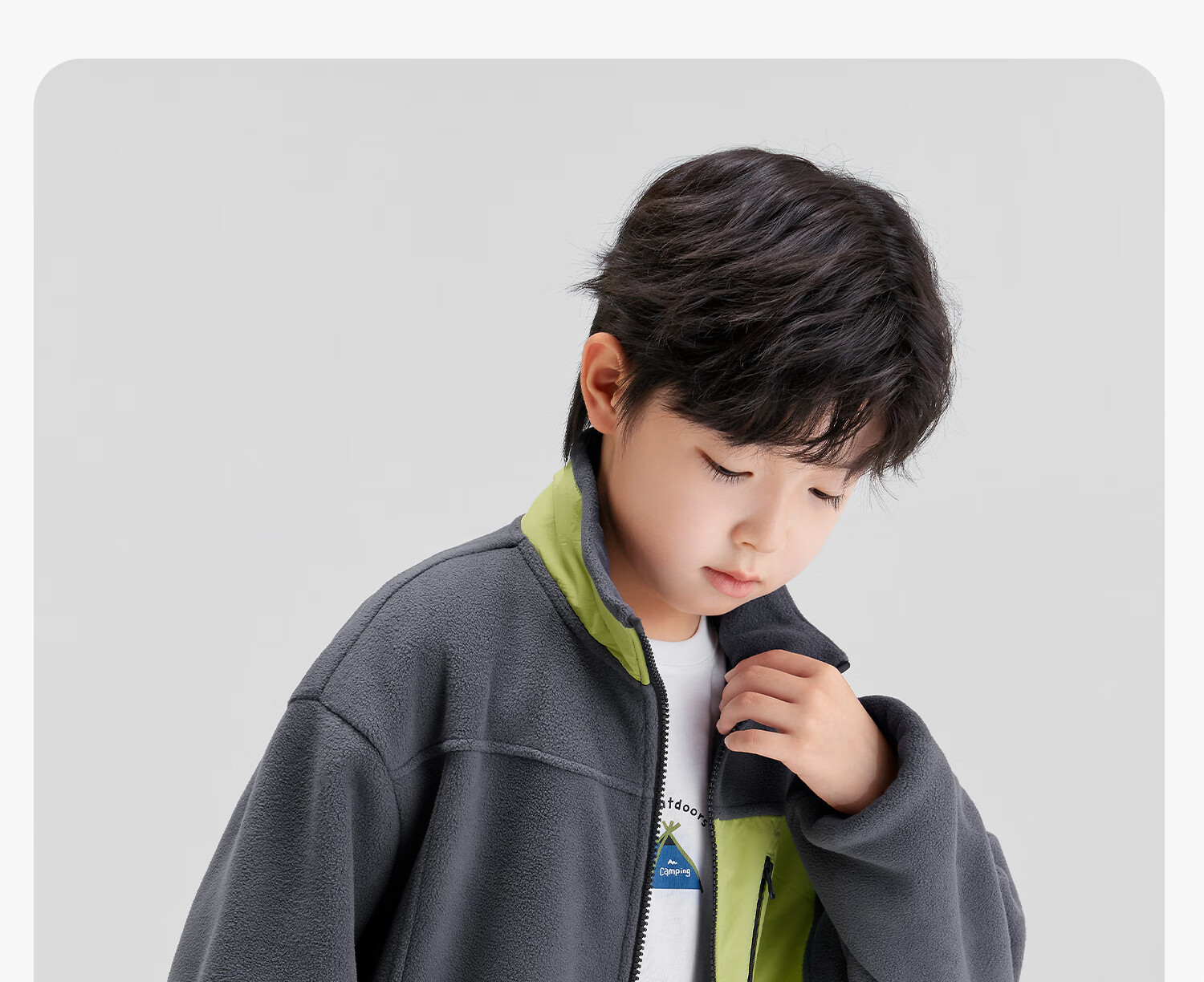 Zuoxi Boys' Fleece Jacket, 2026 New Spring Outerwear, Children's Heat-Resistant Anti-Static Fleece Coat, Blue, Size 150 33