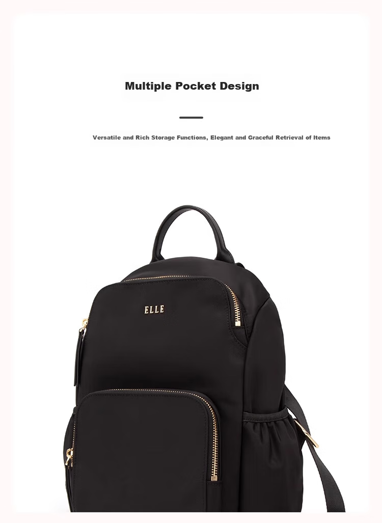 ELLE New Large Capacity Women's Backpack Laptop Bag, Birthday Gift, 24781 Black Upgraded Versio 10