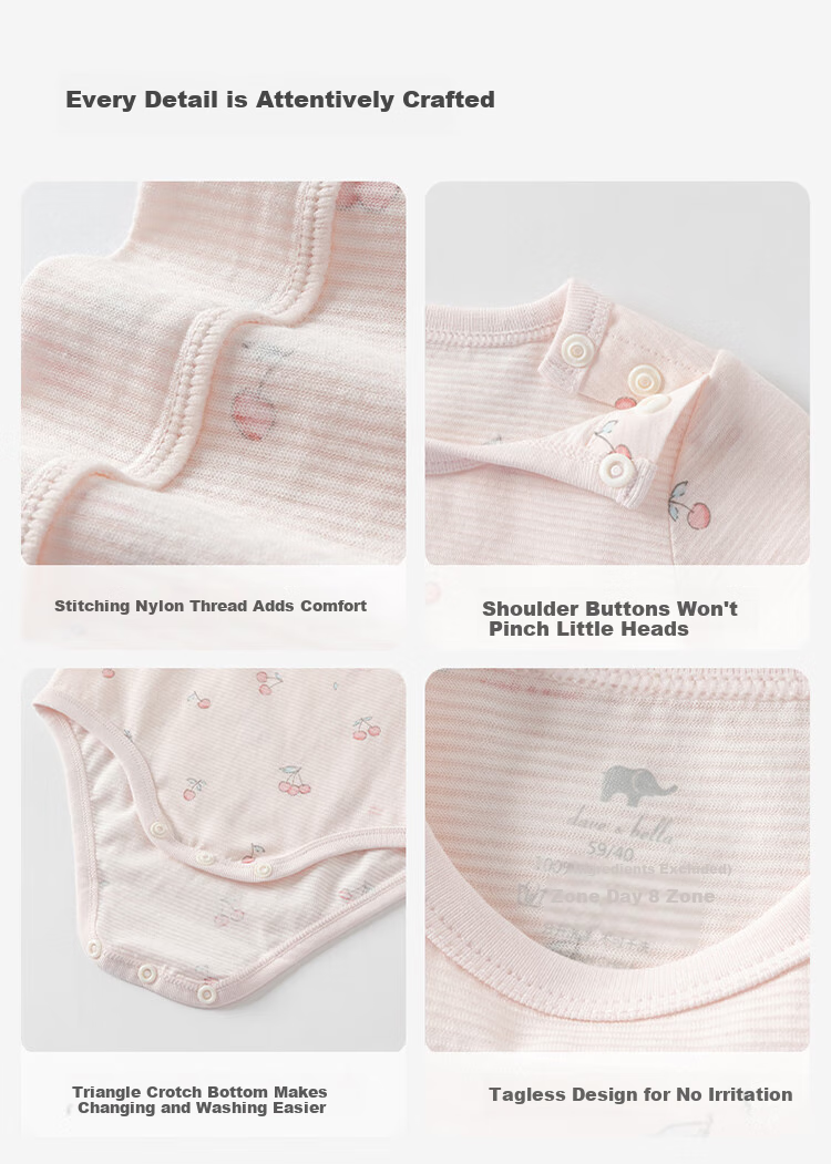 DAVE & BELLA Newborn Romper, Baby Boy Summer Cotton Onesie, Baby Girl Triangle Bodysuit, Baby Girl Onesie 7