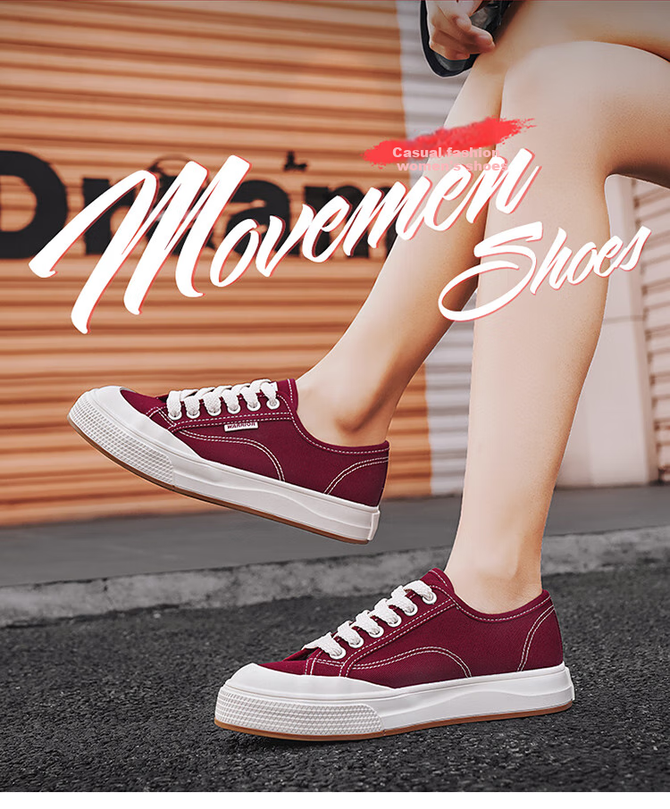 Warrior Official Women's Shoes, 2025 Summer Simple Canvas Shoes, Versatile Sneakers for Female Students, Sports Casual Shoes, Olive Green, Size 40 1