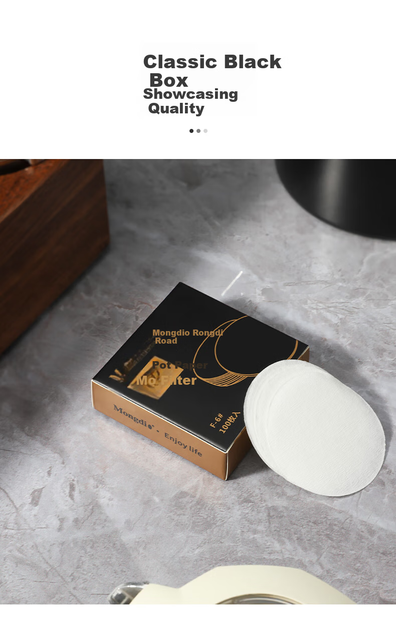 Mongdio Coffee Filter Paper, Moka Pot Filter Paper, Italian Espresso Machine Handle Round Powder Bowl Filter Paper, 60mm, 100 Sheets 8