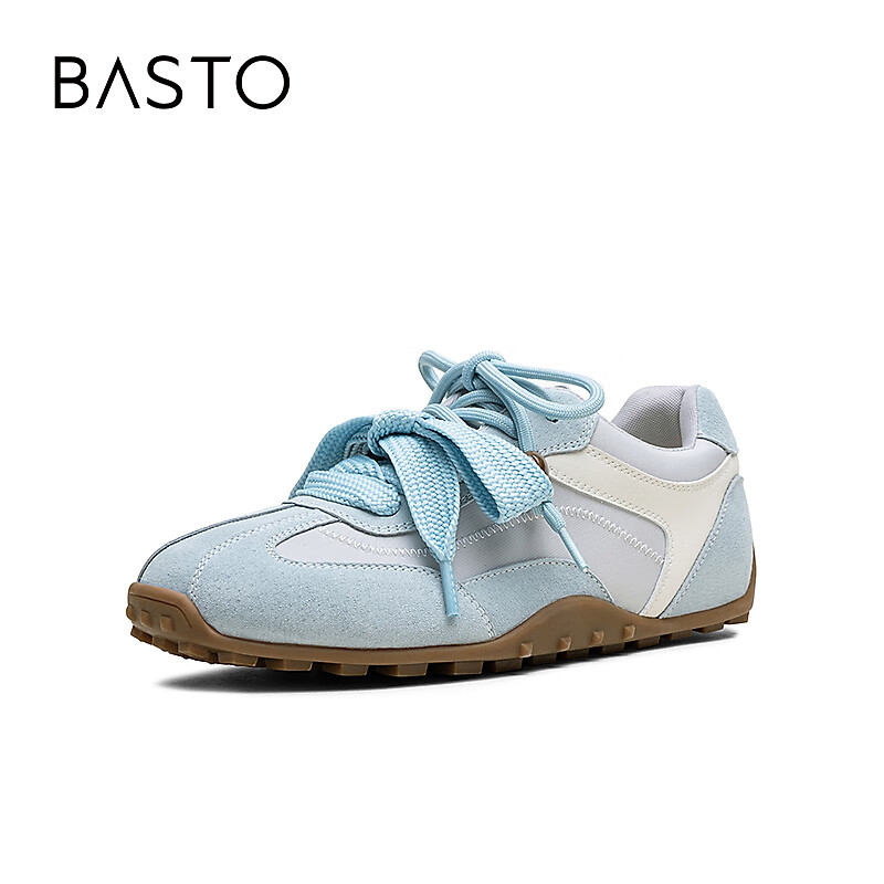BASTO [Mint Gummy] Versatile Red Dexun Shoes for Women, Sports Casual Sneakers, Suitable for 26 Mall Stores