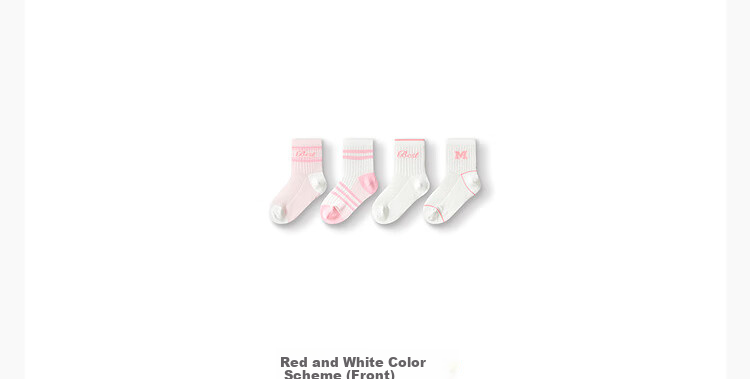BALABALA Children's Boat Socks, Summer Mesh Socks, Thin Style, Boys And Girls Short Socks, Preppy Style, Elastic, Four Pairs Pack, 209225172206 16