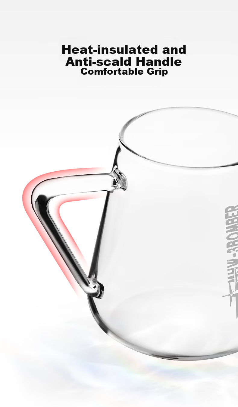 MHW-3BOMBER Pour-Over Coffee Maker, Drip Coffee Brewing Device, 500ml Glass Sharing Pot 6