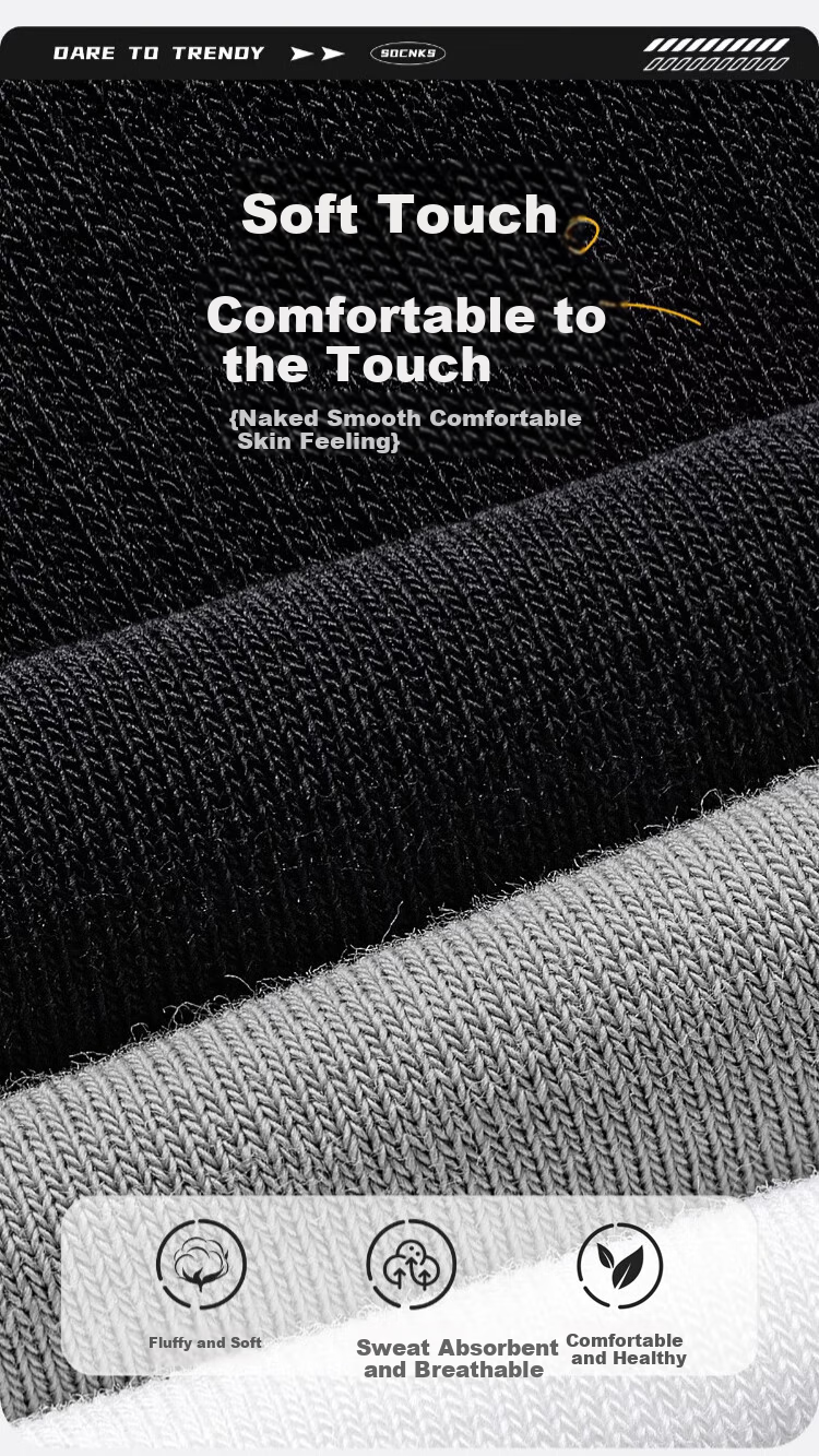BADIGAO Disposable Socks for Men, Extra Large Size, Daily Wear, Summer Travel, Mid-Calf Length, No-Wash, Breathable, Odor-Resistant 3