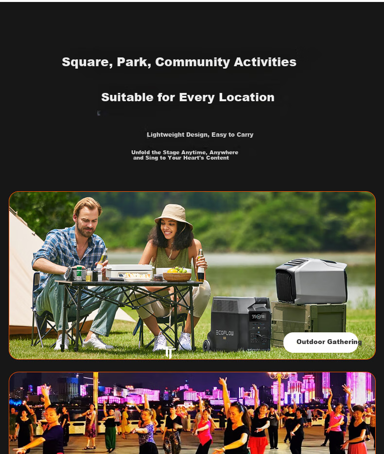 Aiguozhe S308, 8-Inch Square Dance Speaker, Outdoor High-Volume Bluetooth Trolley Speaker, High-Power Portable Mobile Performance Karaoke Subwoofer, Street Vending Loudspeaker, Single Microphone 11