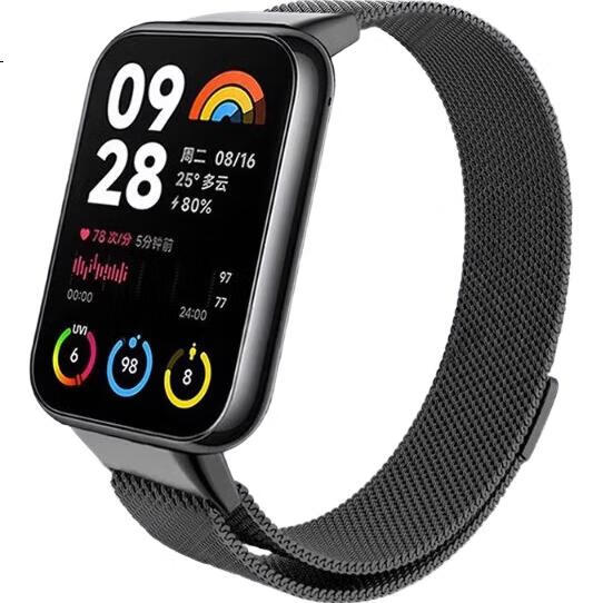 Ремешок CHENSONG для Xiaomi Band 9 Pro/8 Pro, миланский стальной магнитный спортивный унисекс аксессуар
