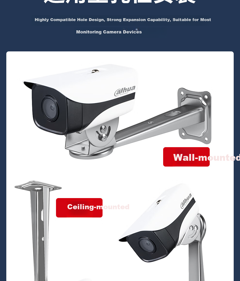 COMPCCTV 304 Stainless Steel Surveillance Bracket, Wall-Mounted Camera Mount, Explosion-Proof Thickened Universal Corner Bracket, Installation Duck-Bill Bracket for Outdoor Use 6