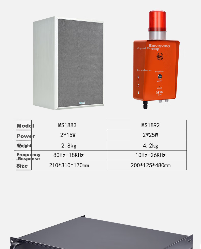 Lingque MS9010 Networked Sound Column Emergency Broadcast Speaker, Village-Wide IP Sound Column Cloud Broadcasting System, IP Broadcasting Digital Campus Broadcasting System, 120W 15
