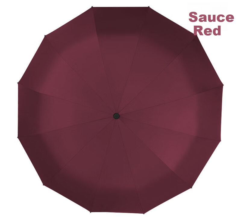 Meebordi Umbrella, Fully Automatic, Large Size, Storm-Proof, Tri-Fold, for Students' School Use, Windproof, Reinforced, Heavy Rai 5
