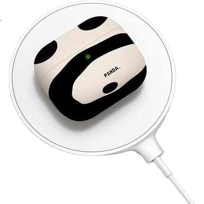 Чехол для наушников Sihuanke AirPods 4, совместимый с Apple Earphones, силиконовая накладка для AirPods 4, защитный чехол для AirPods 4 - Дизайн Панда - Белый