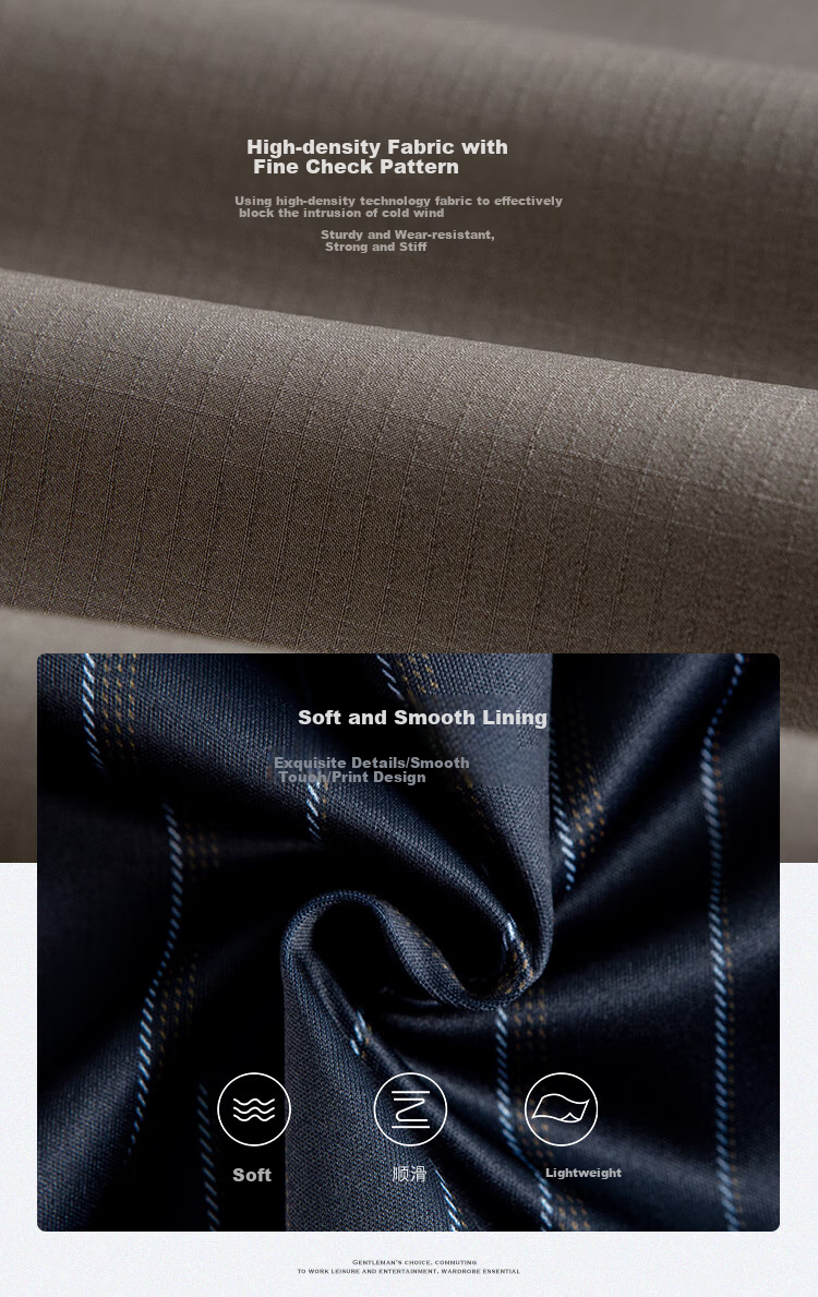 FIRS [Exquisite Embroidered Logo] Men's Jacket, Autumn Business Casual Light Luxury Coffee-Colored Stand-Up Collar Cardigan Menswear 1