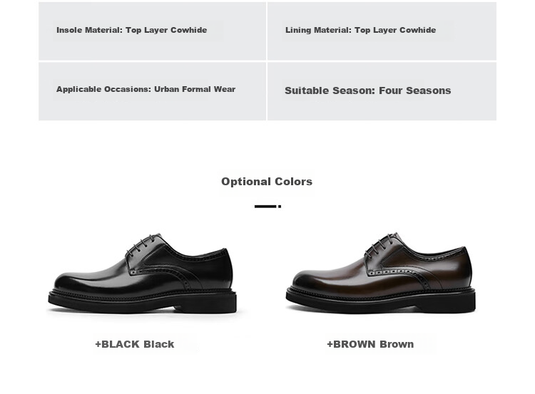 Goldlion Men's Business Formal Leather Shoes, Wedding Banquet Shoes, Color-Fading Craftsmanship, Retro Derby Shoes, G521330064AAA, Black, Size 44 23