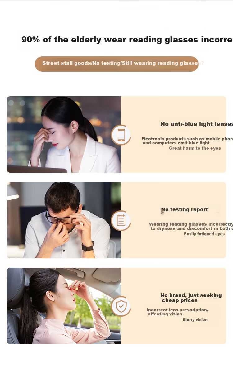 Mr.PuTian Reading Glasses for Men And Women, Anti-Blue Light High Definition Genuine Fashion Youthful Presbyopic Glasses 1.5 Diopter for Ages 50-54 2