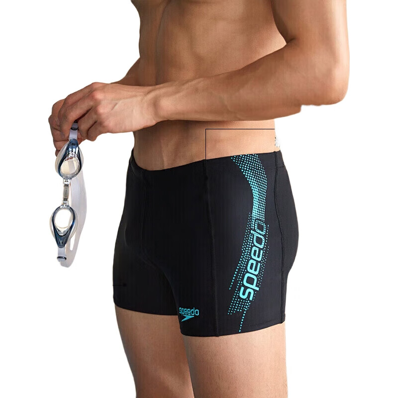 Мужские плавки Speedo с большим логотипом, быстросохнущие, защита от хлора, размер 38