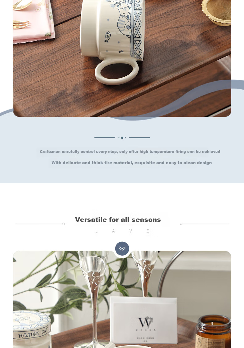 WOOCH [Mid-Autumn Festival Gift] Mug Couple Gift Box Set, Water Cups for Lovers, Friends, Birthday, Wedding, Housewarming 5