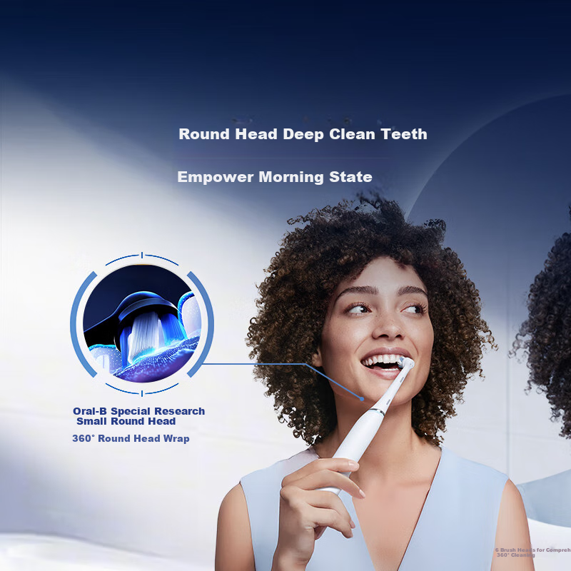 Oral-B German Imported Adult Electric Toothbrush IO9plus, Peak All-In Brush, White Selection Gift Box with 2 Brush Heads, Revolutionary Sonic AI Premium Brush, Gift for Couples, Teacher's Day Present