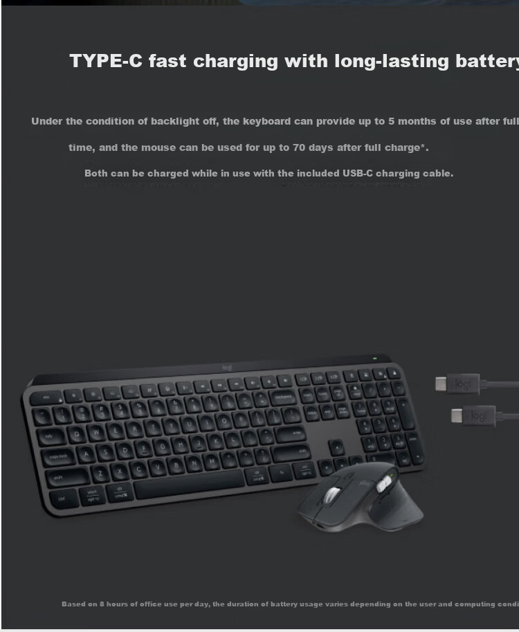 Logitech MX KEYS S COMBO Enterprise Wireless Keyboard And Mouse Combo, Premium Business Office Set, MX Keys S + MX Master 3s Black 10