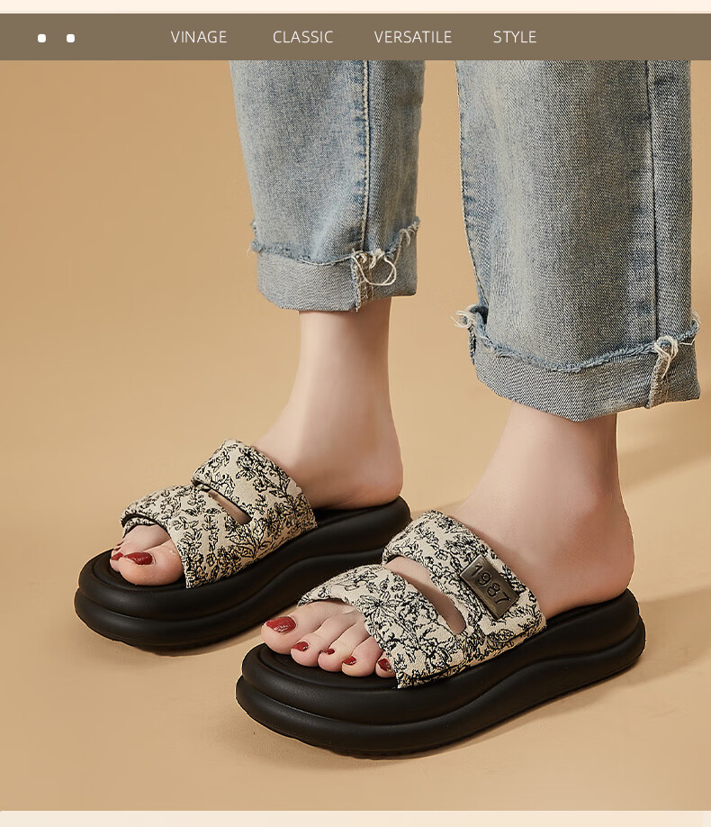 DAPHNE Women's Beach Sandals 2026 Spring New Thick Sole Fashion Versatile Comfortable Outdoor Sandals 7