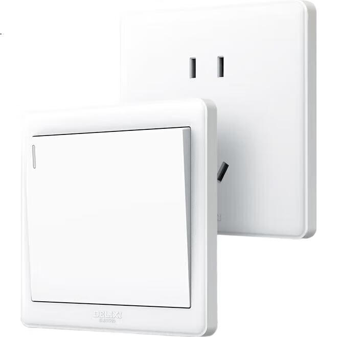 Розетка DELIXI CD815 Series, 5 гнезд с одним выключателем, 10A, двойное управление
