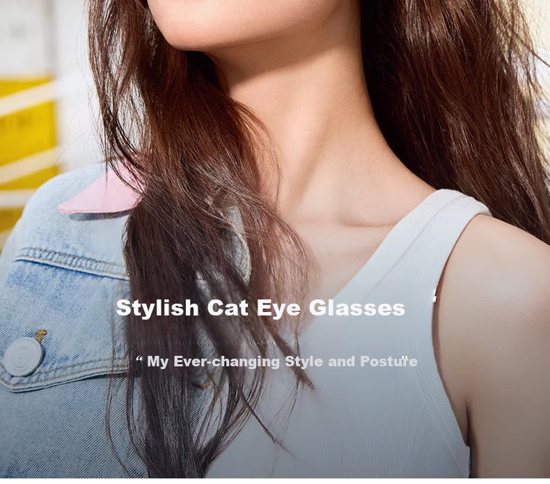 HORIEN Cat Eye Sunglasses, New Style for Men And Women, UV Protection, Sun Protection, Oval Frame, Trendy Small Frame, Retro Glasses 3