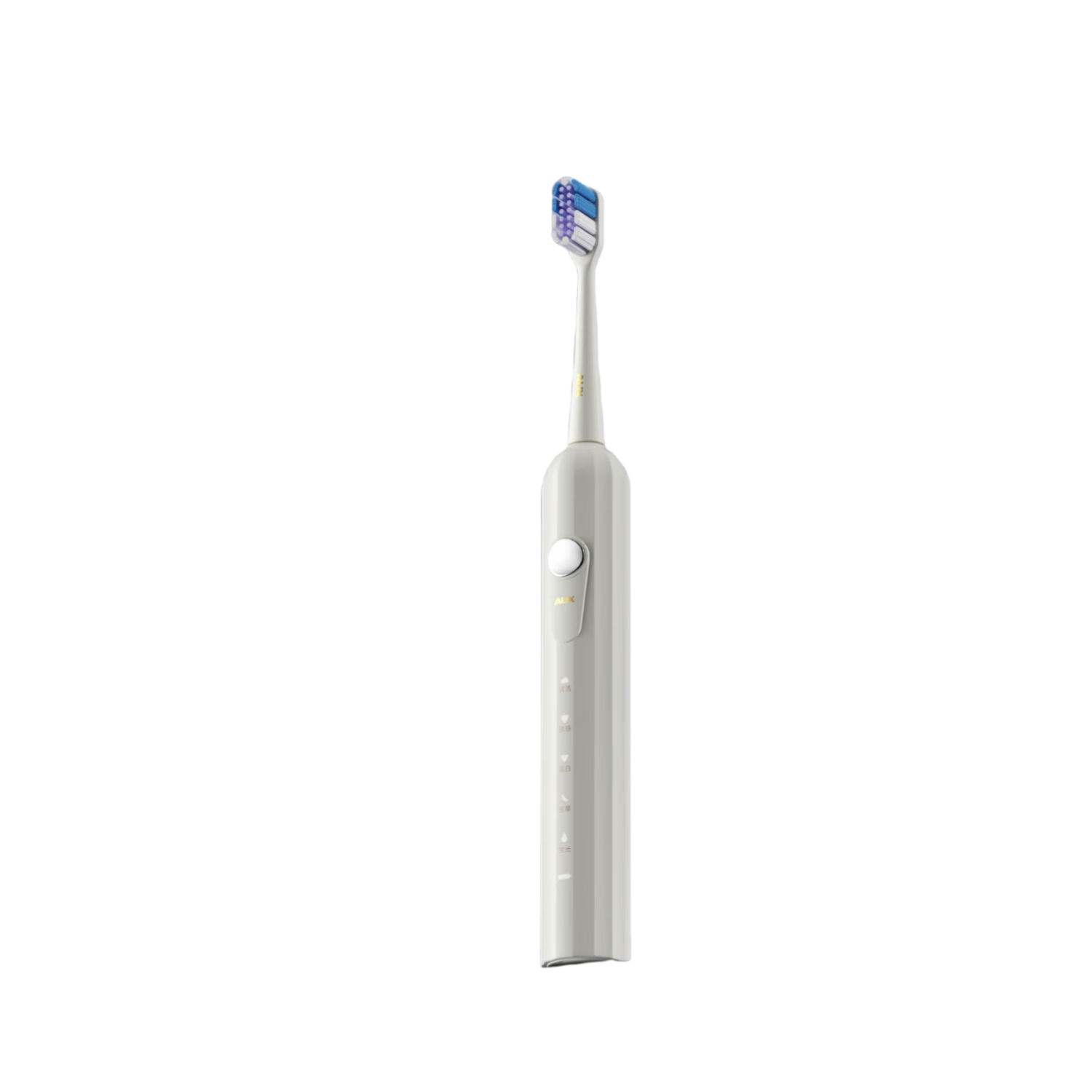 AUX Adult Sonic Electric Toothbrush with Vibration Soft Bristles, Gentle Gum Protection Gift Box Set, Misty White A01, Includes 2 Brush Heads + Portable Case