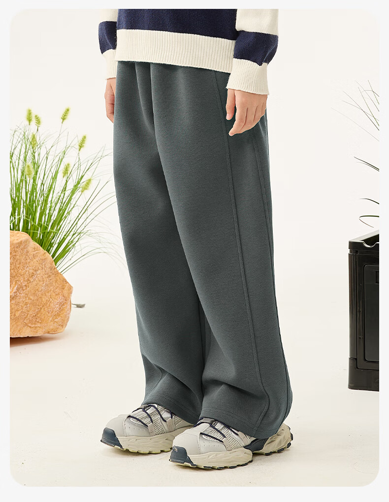 Baleno Children's Pants, Spring And Autumn Wide-Leg Trousers, 2026 New Style, Casual Straight-Leg Pants for Older Girls And Boys, Spring Sportswear Long Pants 3