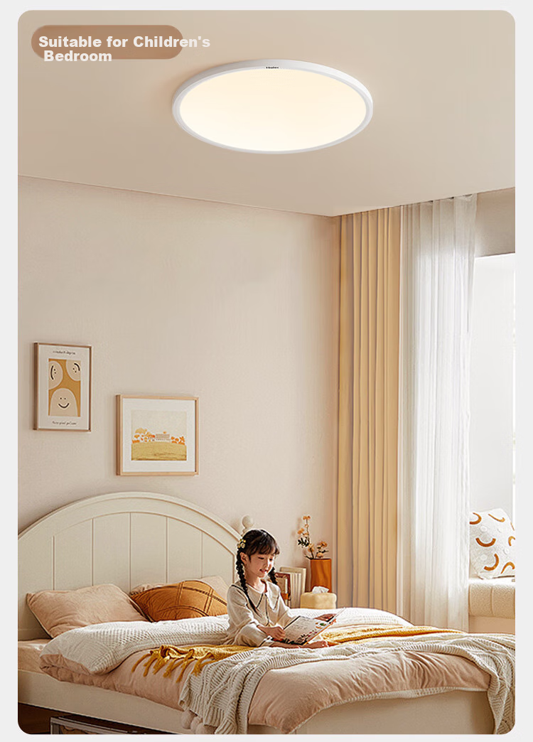 Haier Eye-Protection Ceiling Light, Full Spectrum Living Room Lamp, Simple Bedroom LED Lighting Fixture [Installation Included] 35