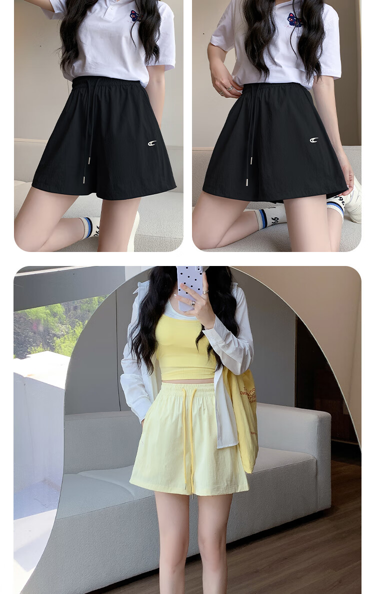 BOPRUIEY Embroidered Workwear Shorts for Women 2025 Summer New Outdoor Sports Five-Point Casual Versatile Solid Color Breathable Hot Pants 19