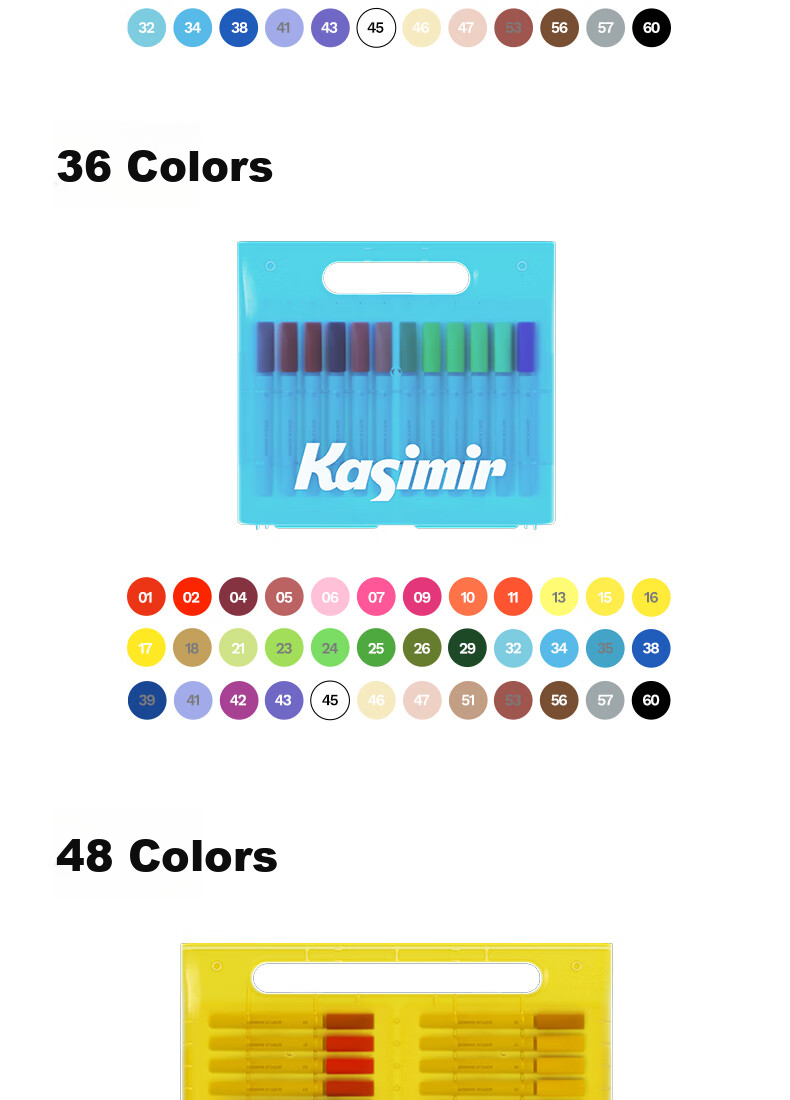 Kasimir Easy-To Acrylic Markers, Student Stationery Markers, Drawing Pens, Children's Painting Watercolor Pen Set, Student Birthday Gift, 12-Color Watercolor Pens, Art Educatio 13